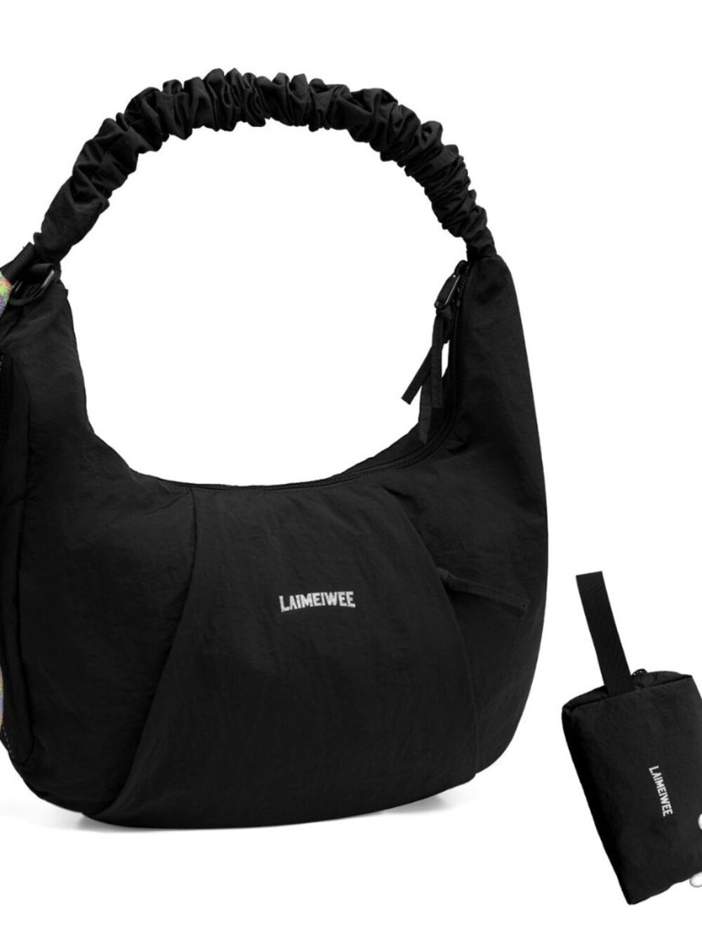 Nylon Crescent Shoulder Bag, Hobo Crossbody Bags for Women Slouchy Handbags